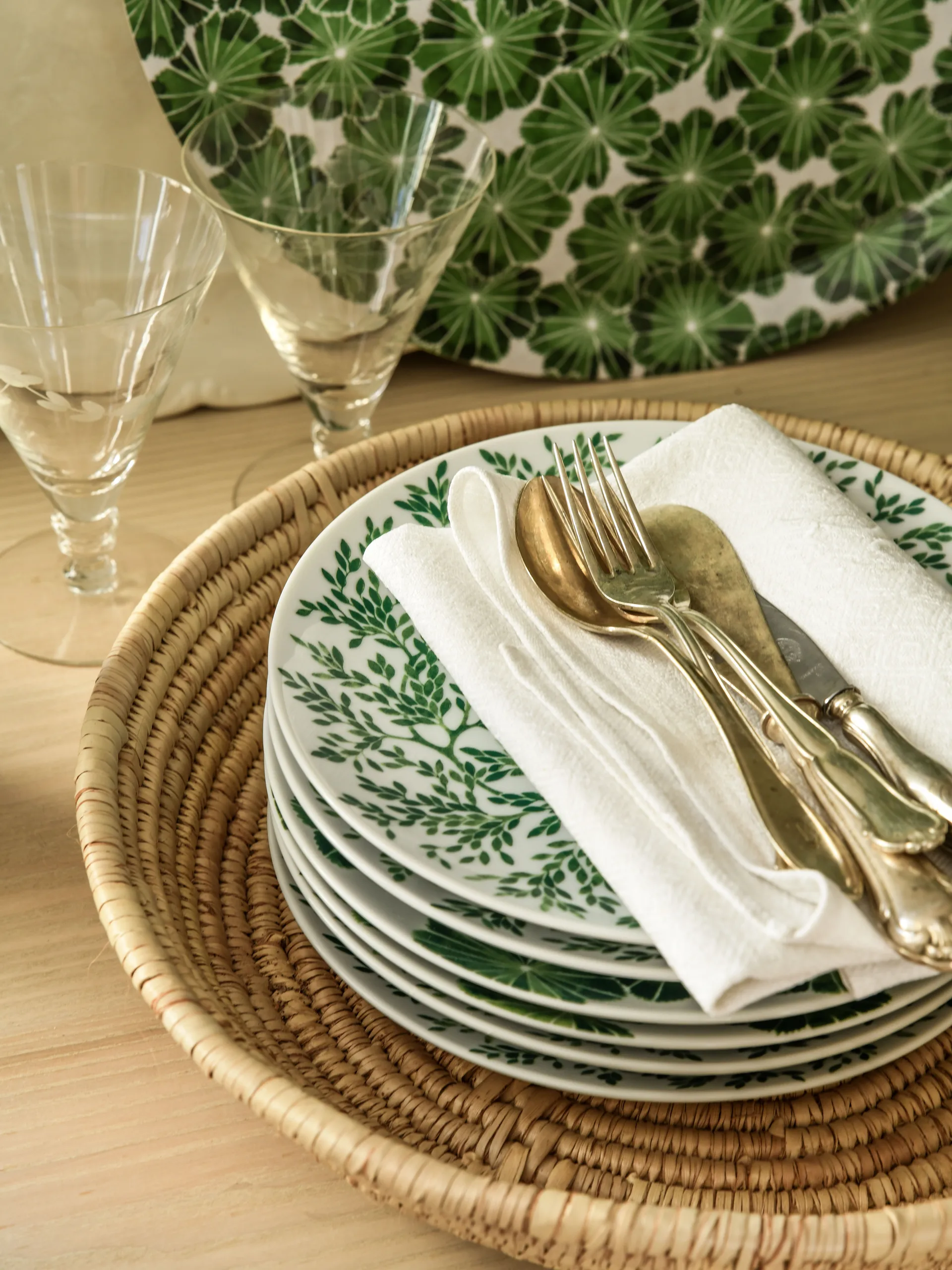 Półmisek Botanica Myrten Ø21, Zielony Götefors Porslin