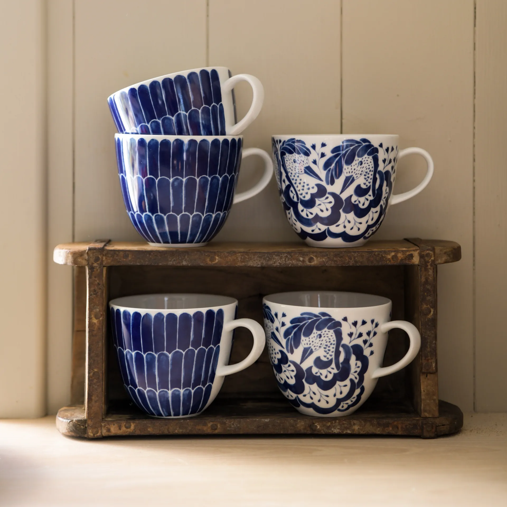 Selma jubileuszowy kubek 41 cl, Niebieski Götefors Porslin