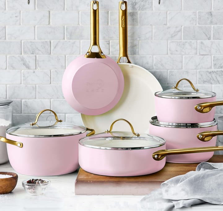Padova zestaw do zapiekanek i patelni 10 części, Blush pink GreenPan