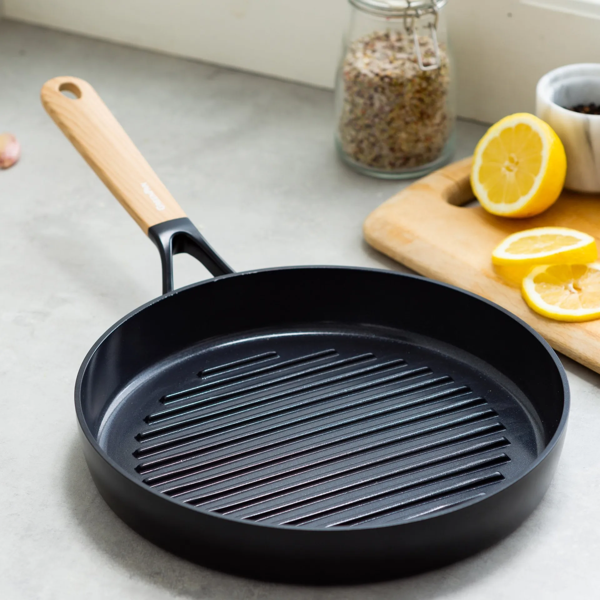 Patelnia grillowa Eco Smartshape 28 cm, Light wood GreenPan