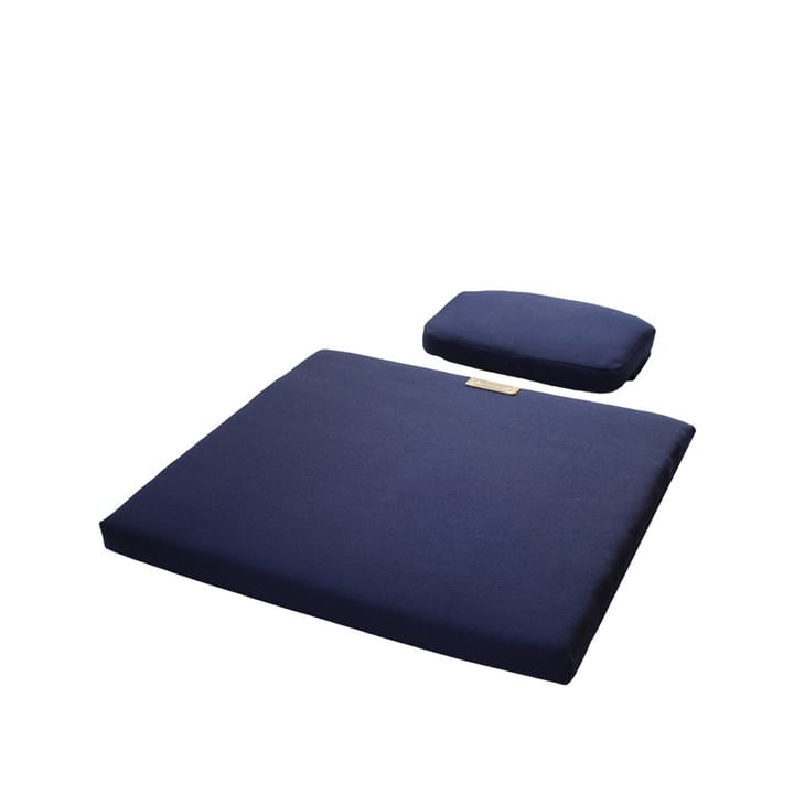A3 zestaw poduszek na oparcie/siedzenie - Sunbrella - niebieska  - Grythyttan Stålmöbler