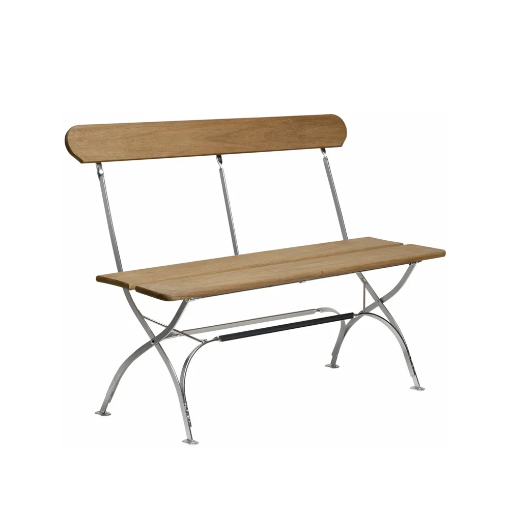 Ławka Bryggeri, Dąb olejowany - ocynkowany stelaż stalowy Grythyttan Stålmöbler