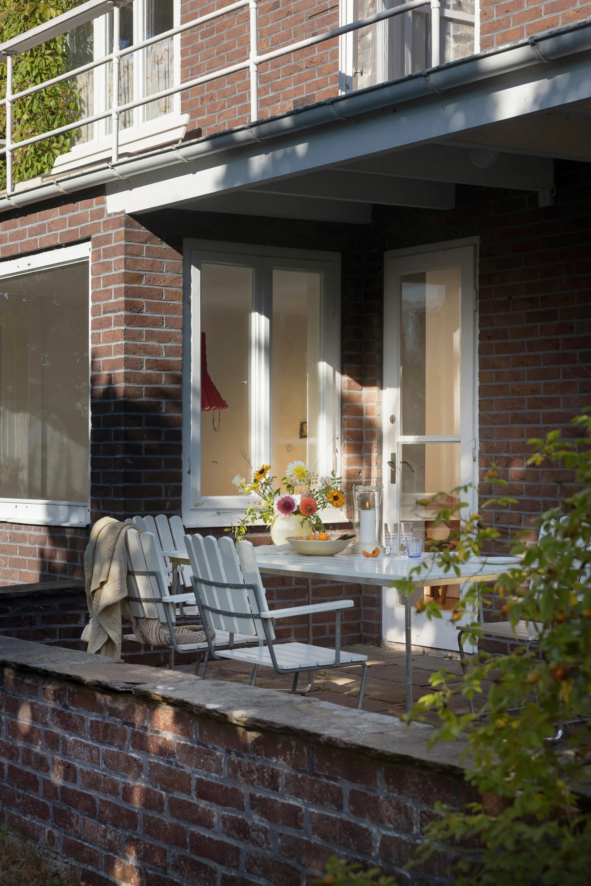 Grythyttan zestaw mebli ogrodowych, biały B31 170 cm + 4 szt. A2 Grythyttan Stålmöbler