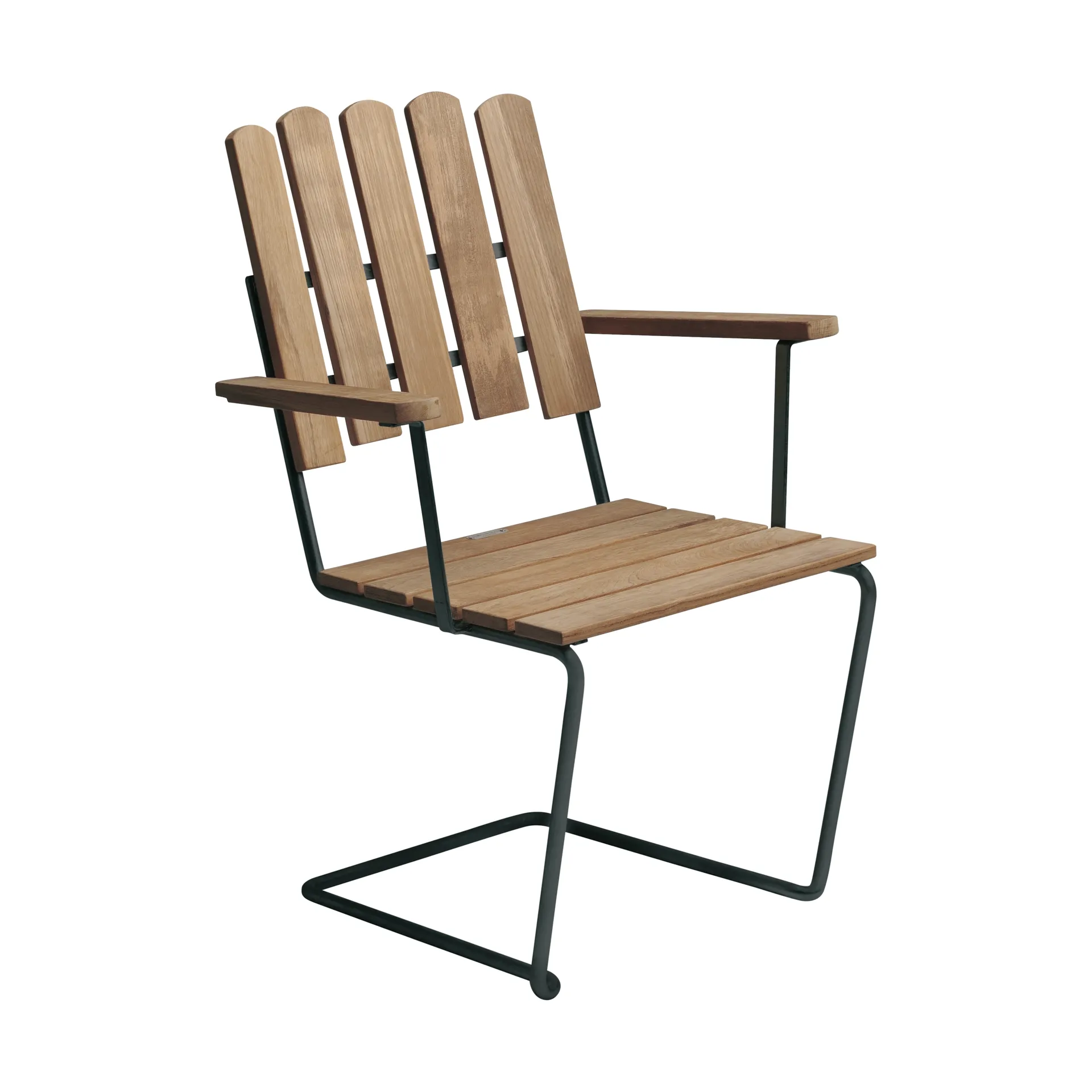 Krzesło A2, Drewno tekowe nieobrobione-czarny Grythyttan Stålmöbler