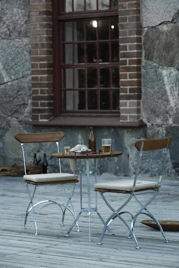Krzesło Bryggeri - Drewno tekowe - ocynkowany stelaż stalowy - Grythyttan Stålmöbler