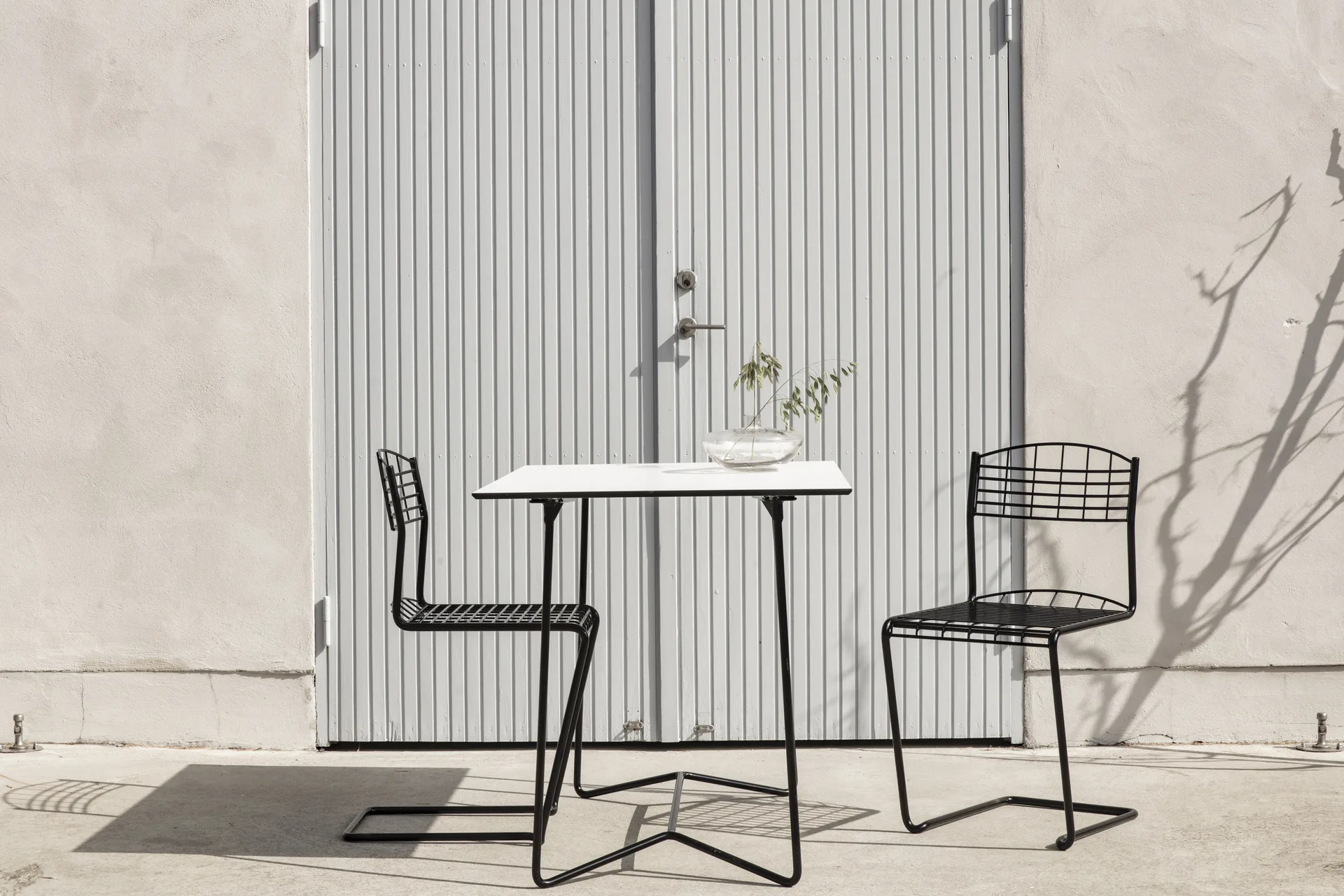 Krzesło High Tech, Czarny Grythyttan Stålmöbler