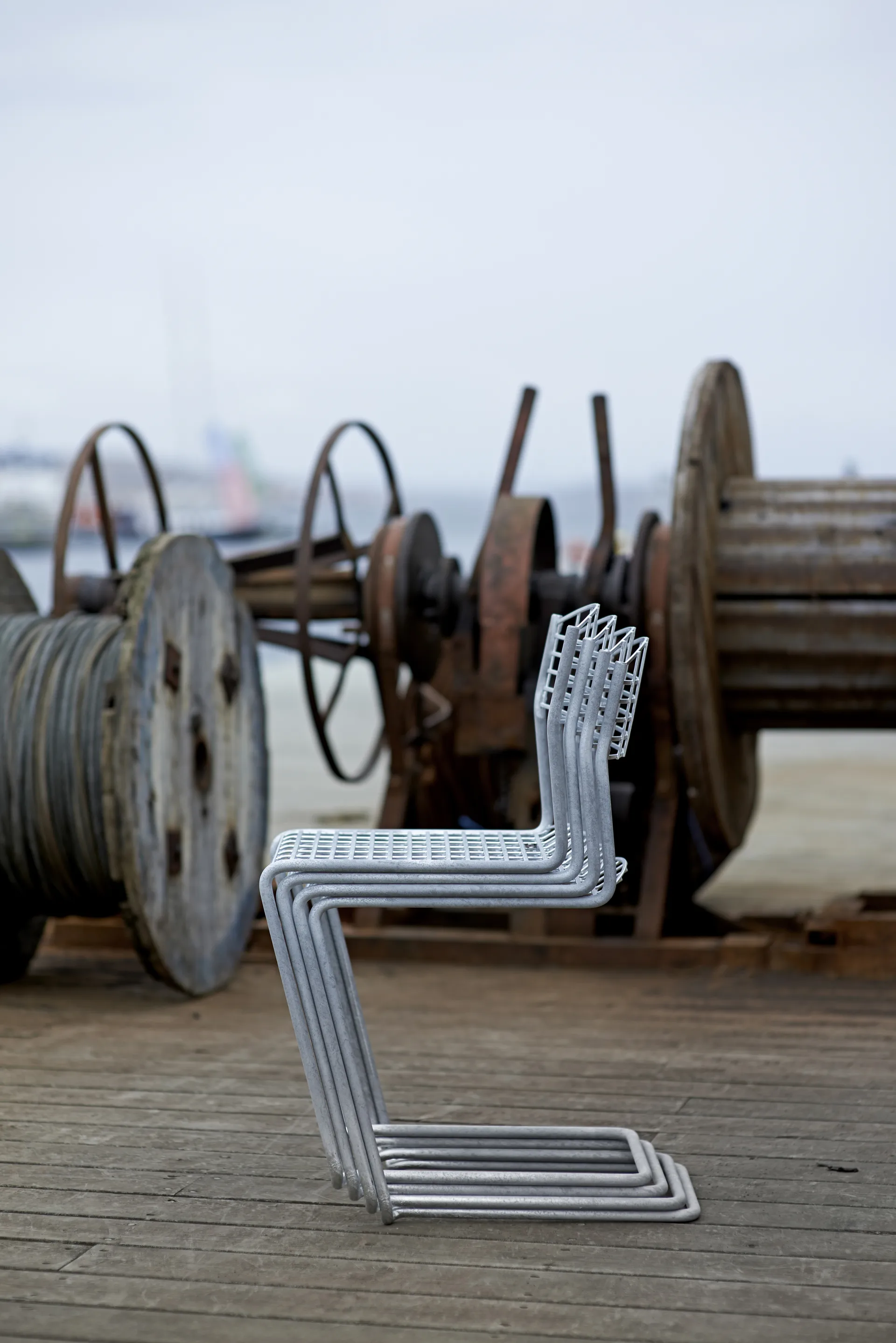 Krzesło High Tech, Ocynkowany Grythyttan Stålmöbler