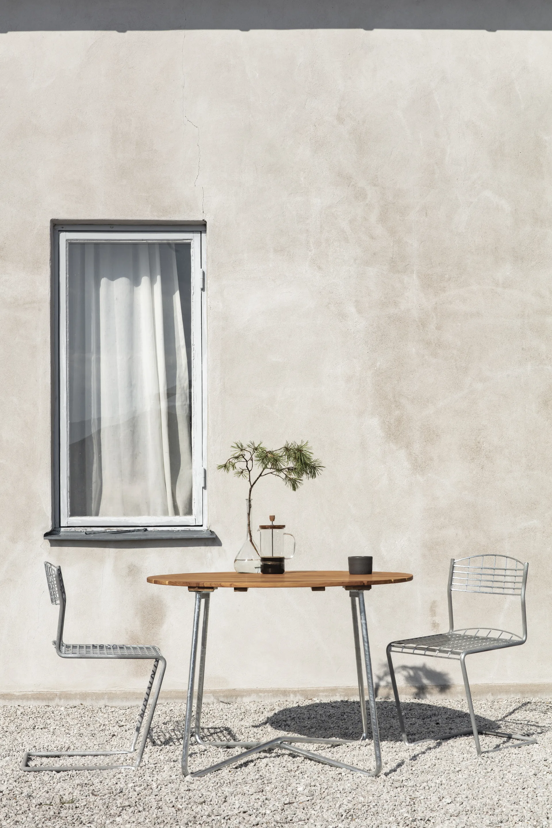 Krzesło High Tech, Ocynkowany Grythyttan Stålmöbler