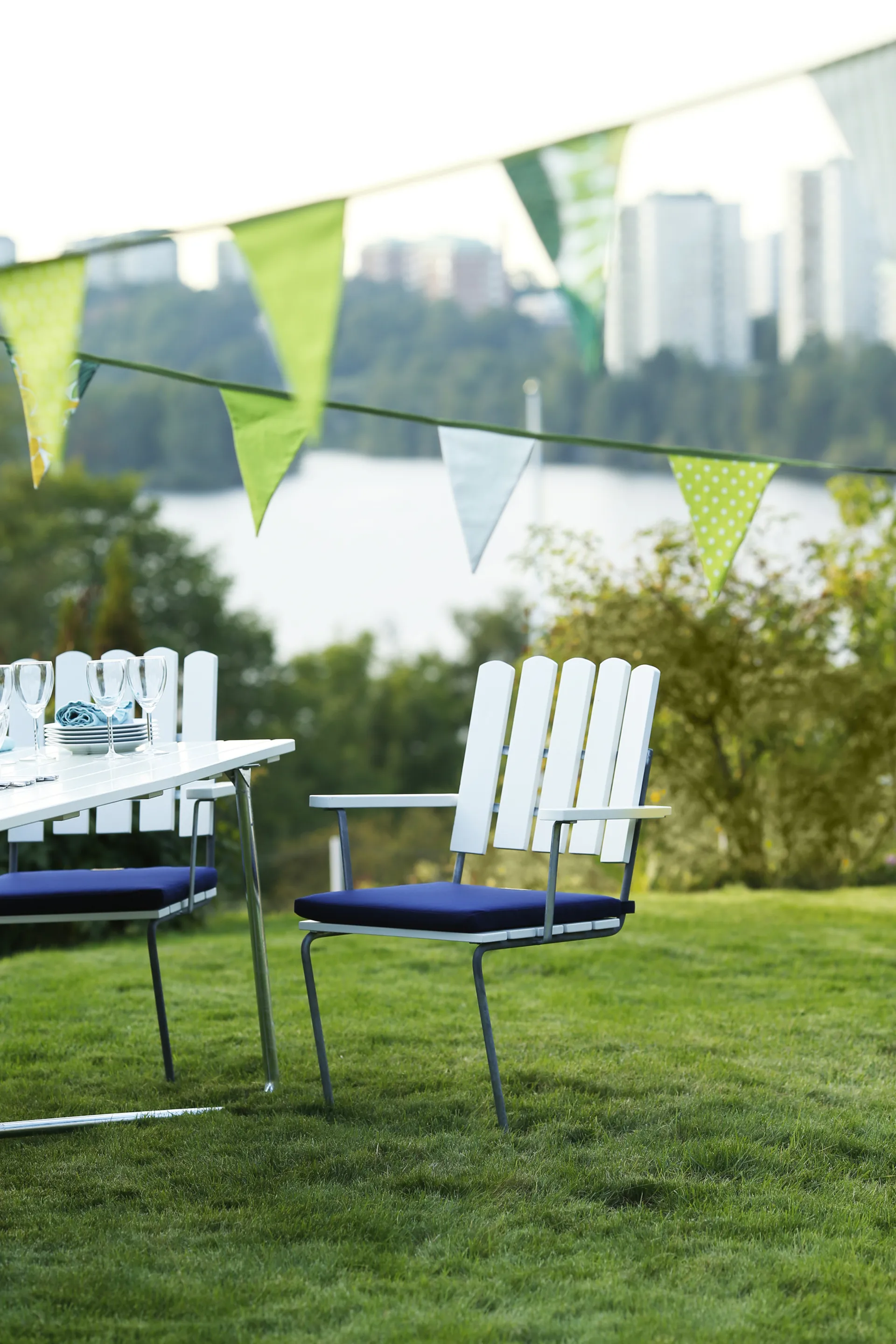 Poduszka do siedzenia A2, Sunbrella - niebieska Grythyttan Stålmöbler