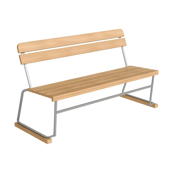 Sofa 3 - Dąb olejowany  – podstawa ocynkowana ogniowo - Grythyttan Stålmöbler