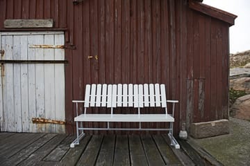 Sofa 6 - Dąb lakierowany na biało - ocynkowany stelaż stalowy - Grythyttan Stålmöbler