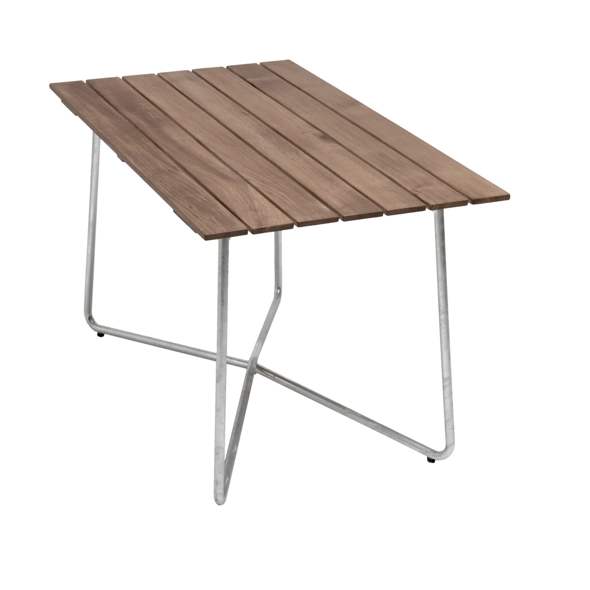 Stół B25A, Drewno tekowe - ocynkowany stelaż stalowy Grythyttan Stålmöbler