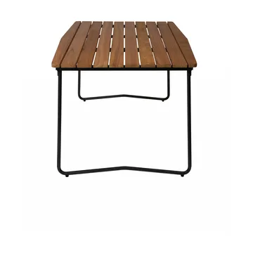 Stół B31 - Drewno tekowe nieobrobione-czarny - Grythyttan Stålmöbler