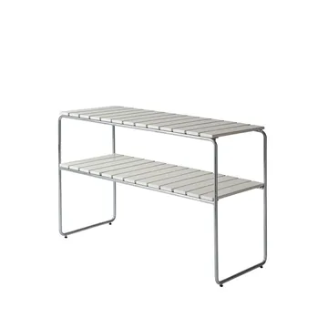 Stolik pomocniczy Grythyttan - Dąb lakierowany na biało - ocynkowany stelaż stalowy - Grythyttan Stålmöbler