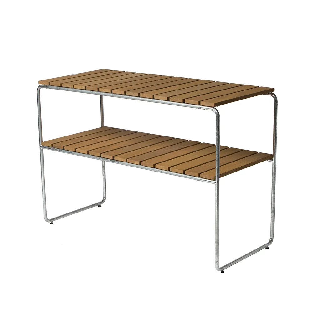 Stolik pomocniczy Grythyttan, Dąb olejowany - ocynkowany stelaż stalowy Grythyttan Stålmöbler