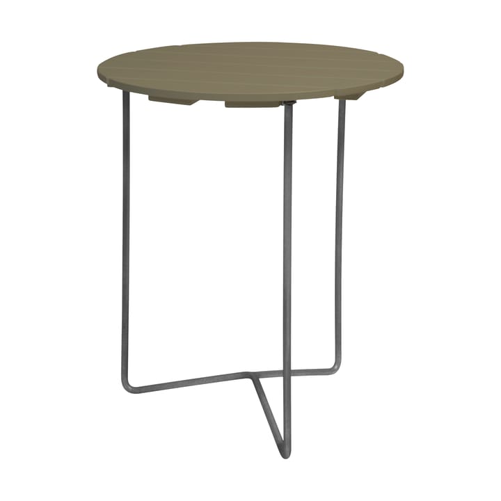 Stolik Table 6B Ø60 cm - Jasnozielony dąb-ocynkowany stelaż stalowy - Grythyttan Stålmöbler