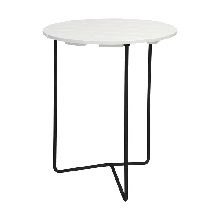 Stolik Table 6B - Dąb olejowany na biało-czarny, Ø60 cm - Grythyttan Stålmöbler
