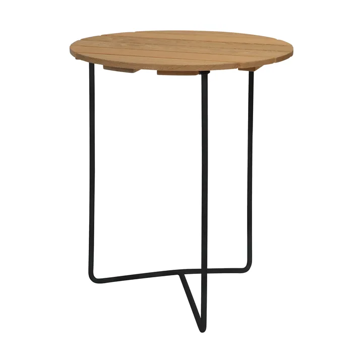 Stolik Table 6B - Olejowany dąb-czarny, Ø60 cm - Grythyttan Stålmöbler