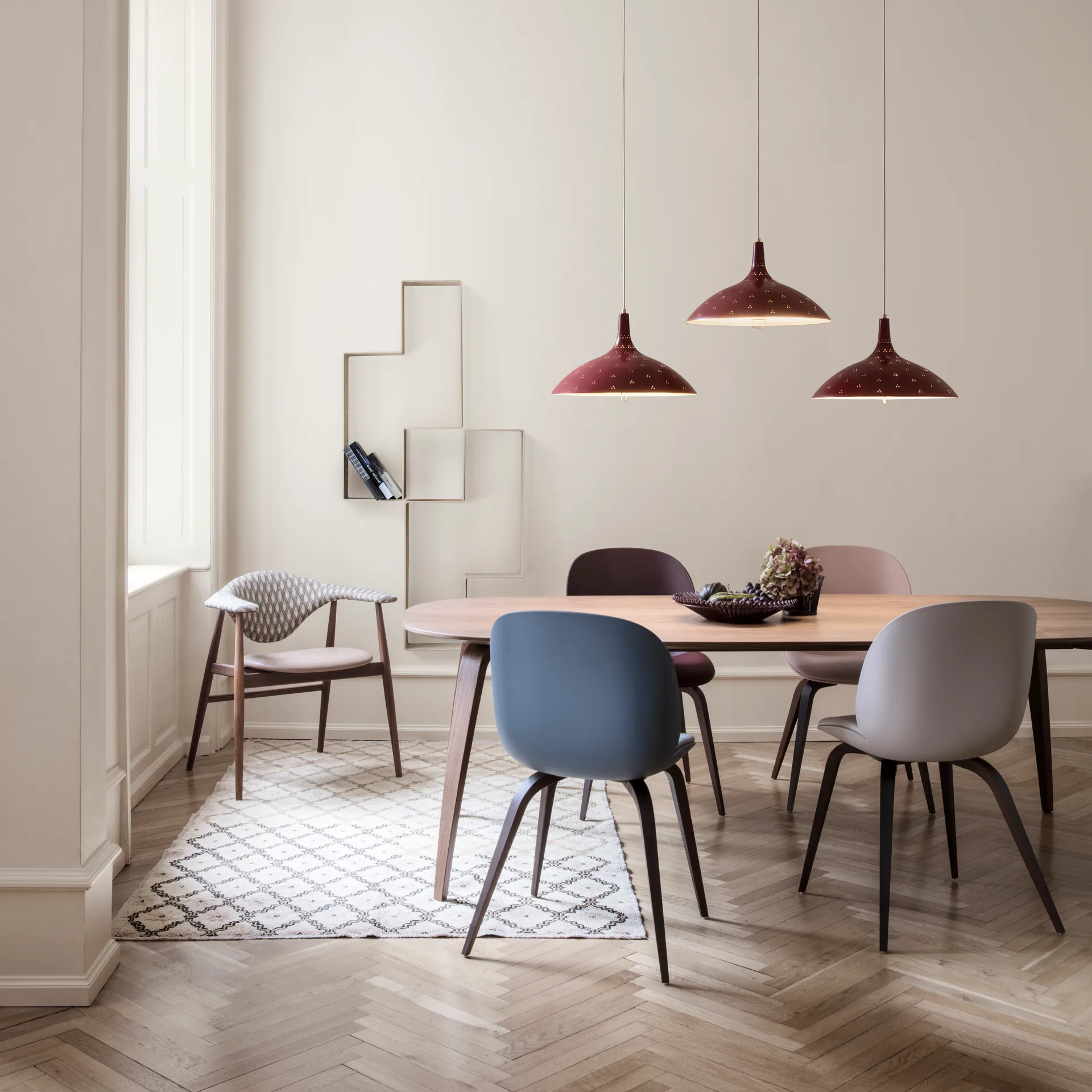 1965 lampa wisząca, Chianti red GUBI