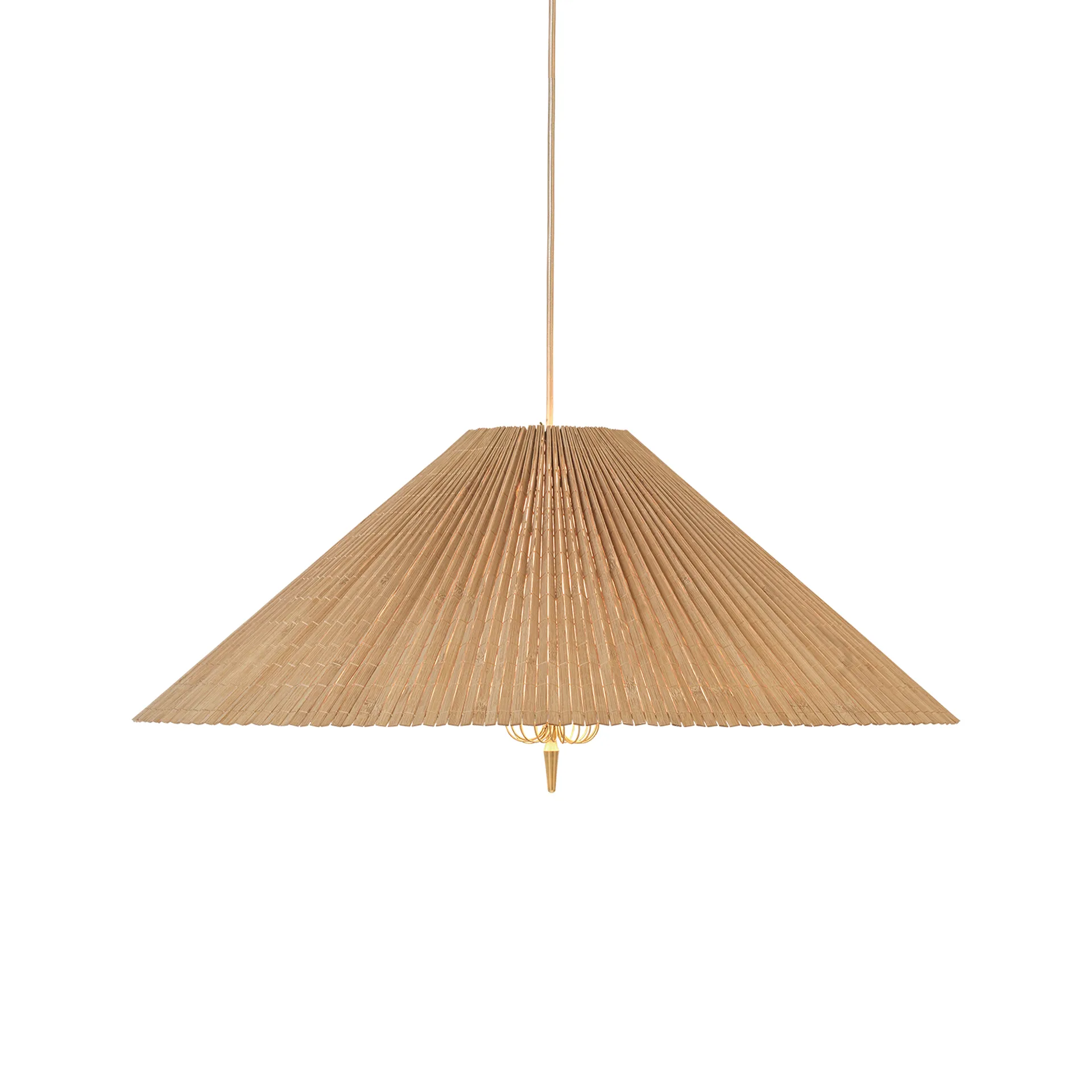 1972 lampa sufitowa Ø60 cm, Bambu-mosiądz GUBI