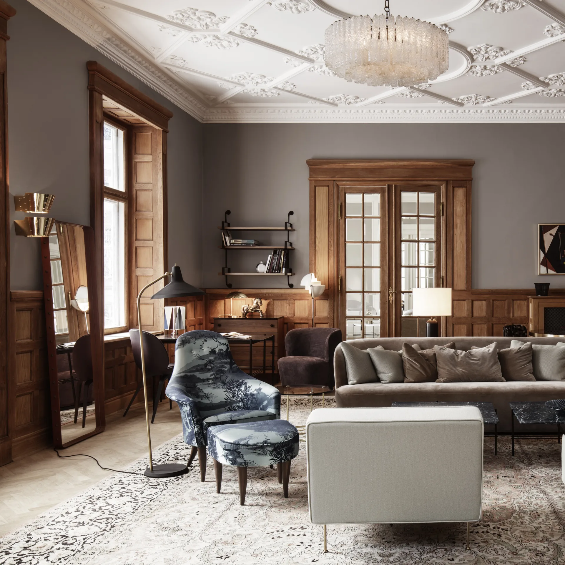 9464 lampa ścienna, Mosiądz GUBI