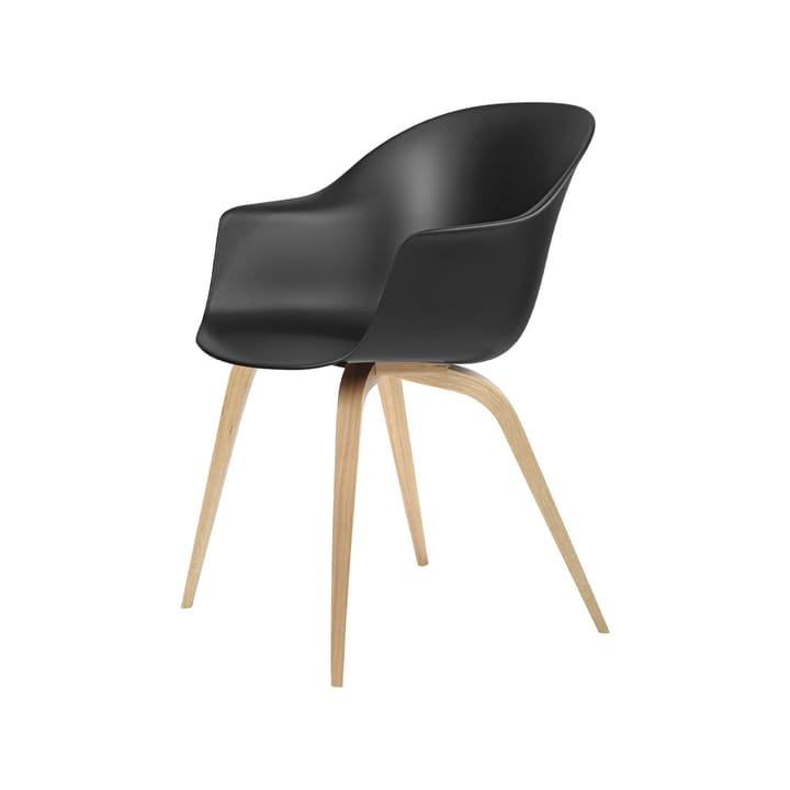 Bat krzesło - black, matowy lakierowany stojak dębowy - GUBI
