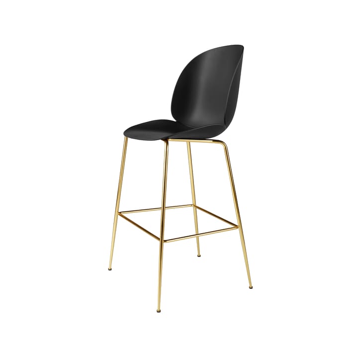 Beetle bar krzesło wysoki - black, mosiężny stojak - GUBI