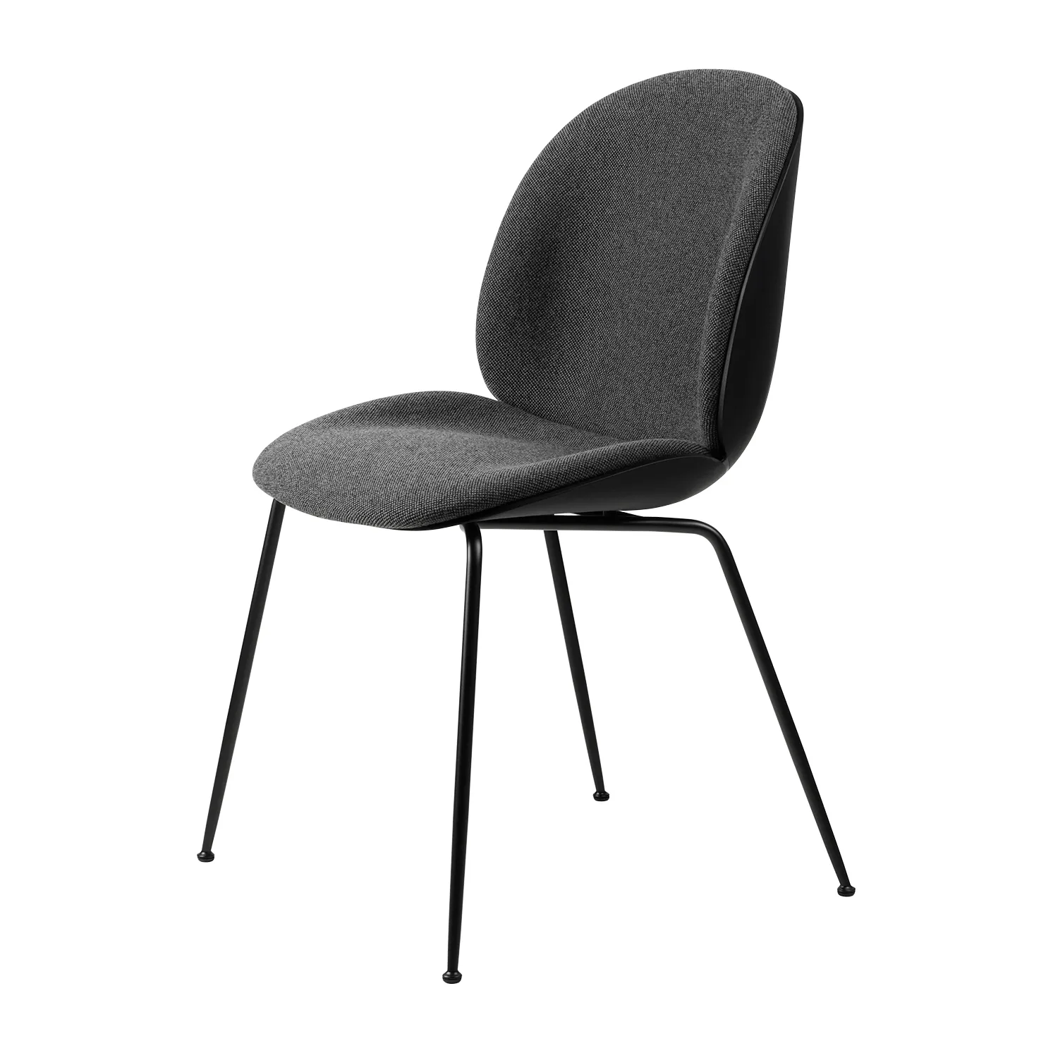 Beetle dining chair front upholstered conic base, Hallingdal 65 nr.173-black GUBI