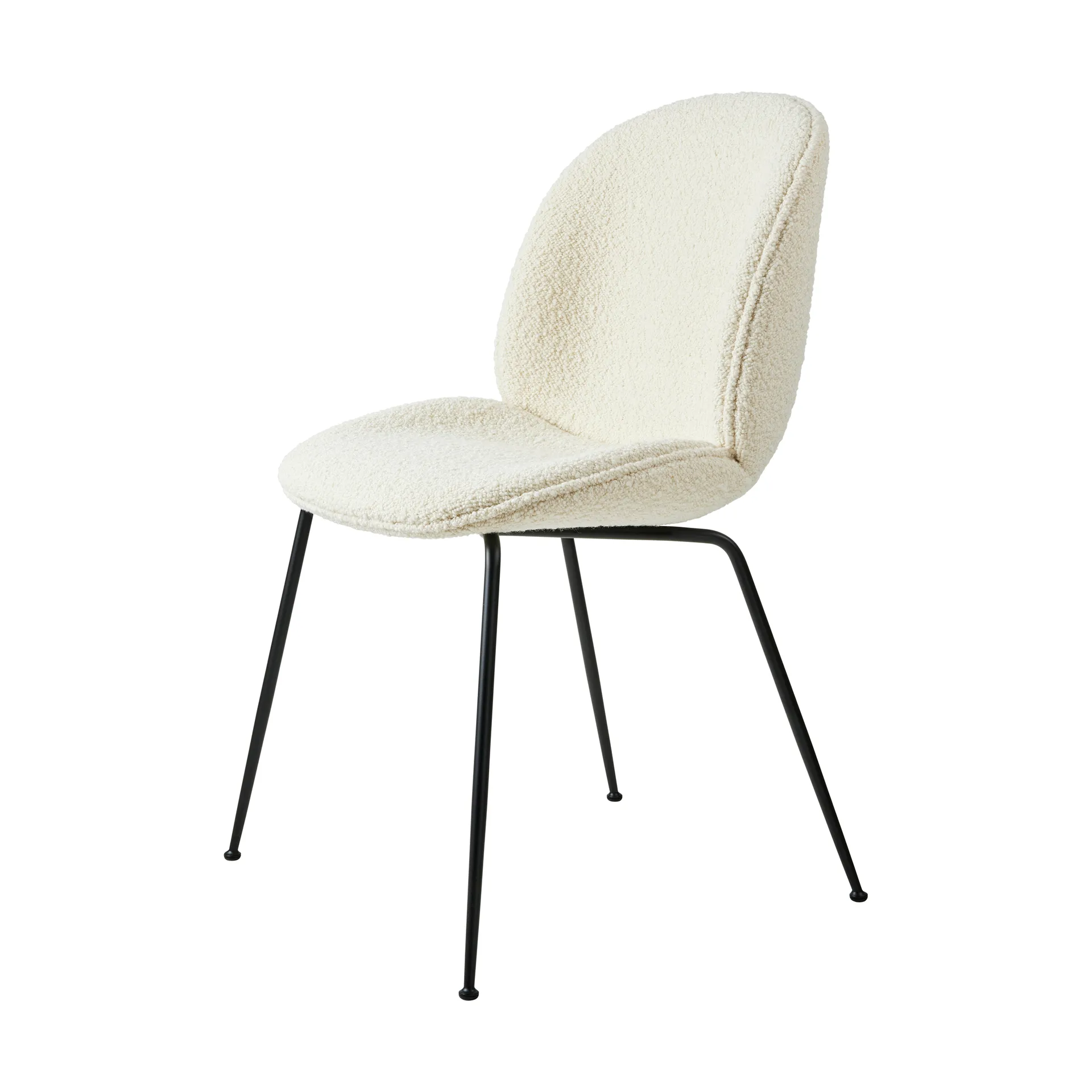 Beetle dining chair fully upholstered conic base, Karakorum 001-czarny stojak GUBI