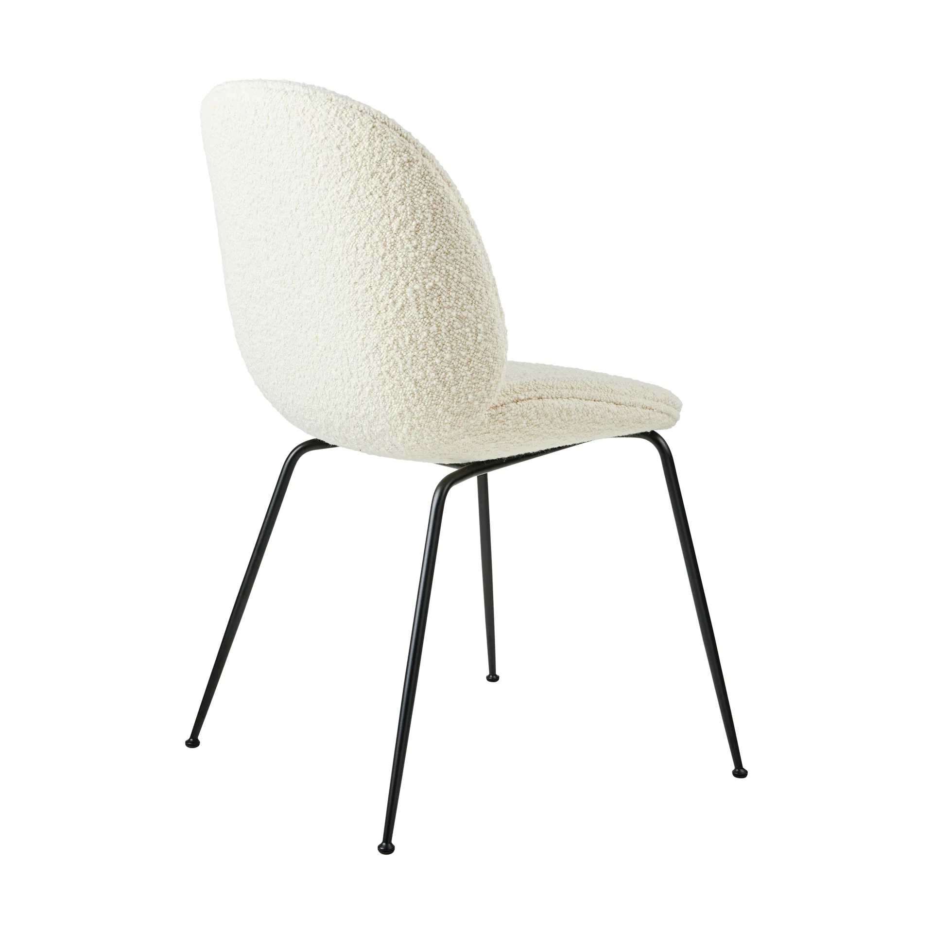 Beetle dining chair fully upholstered conic base, Karakorum 001-czarny stojak GUBI
