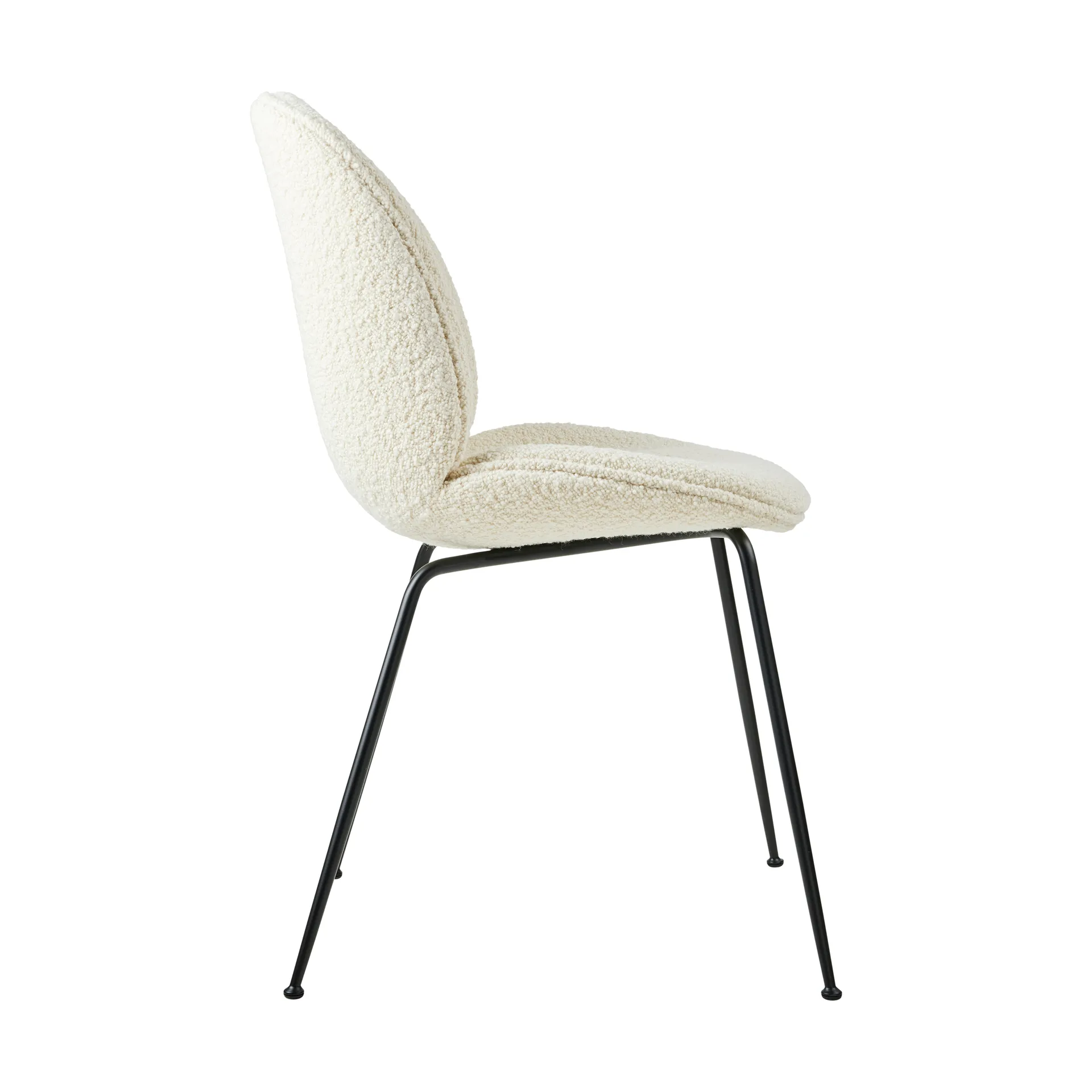 Beetle dining chair fully upholstered conic base, Karakorum 001-czarny stojak GUBI
