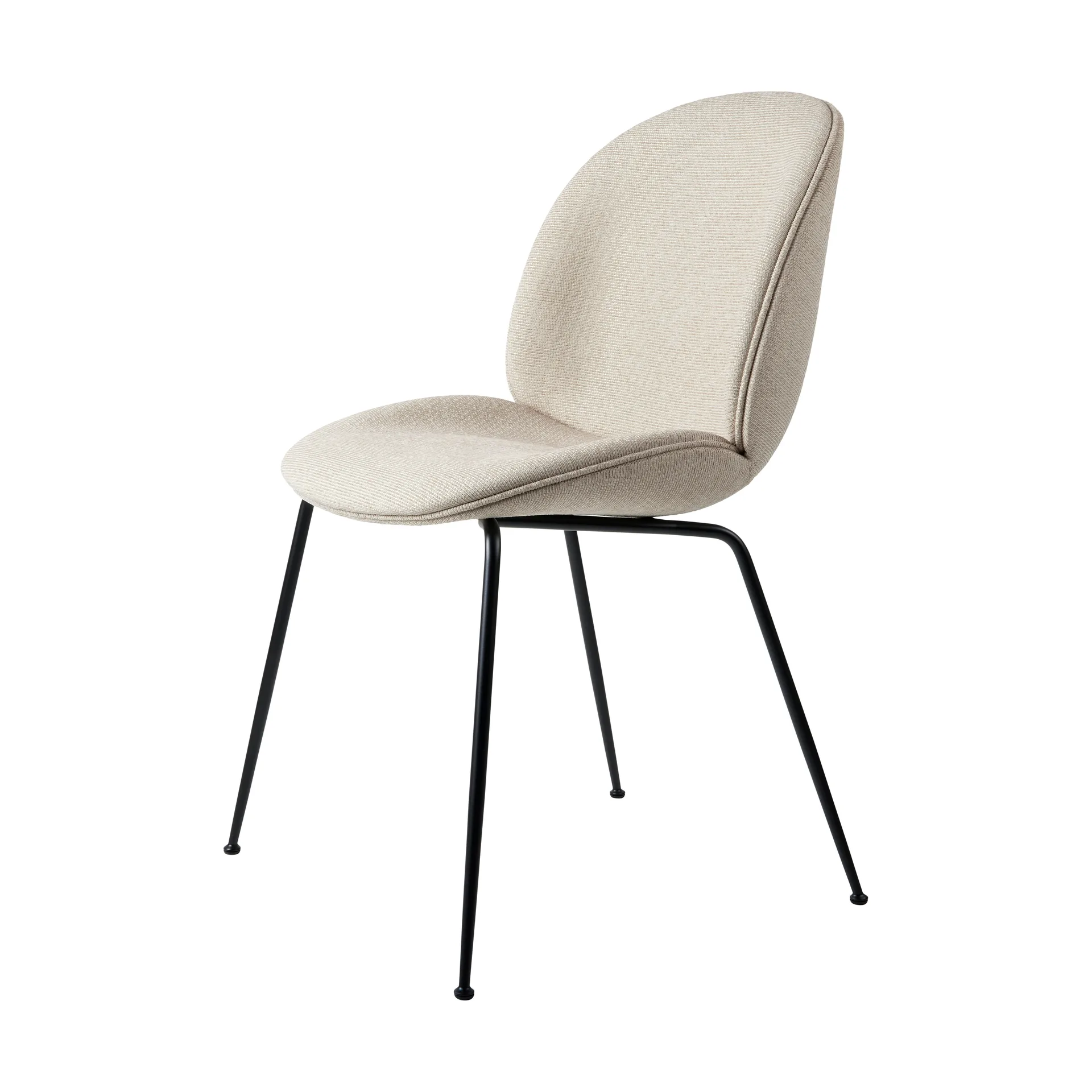Beetle dining chair fully upholstered conic base, Tempt 61168-black matowy GUBI
