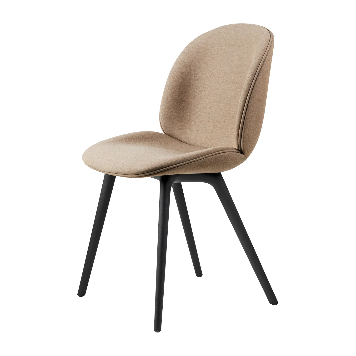 Beetle dining chair fully upholstered-plastic base, Remix 3 nr.233-black GUBI