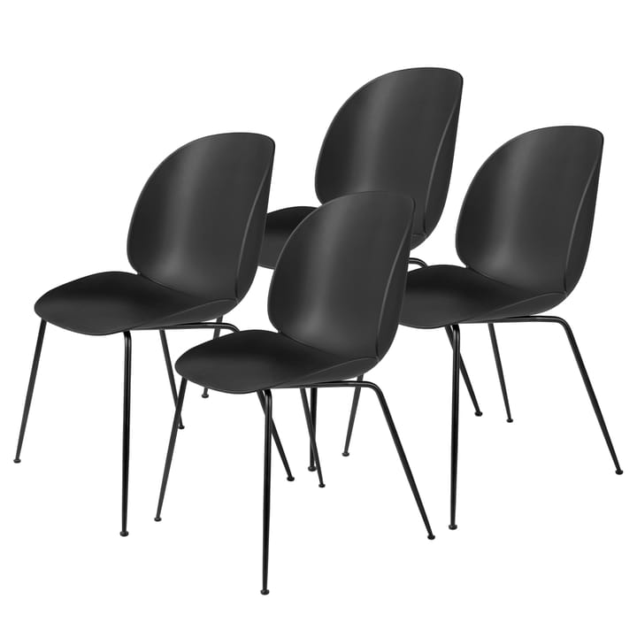 Beetle krzesło czarne nogi 4 szt - Black - GUBI