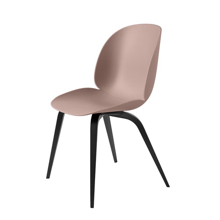 Beetle krzesło plast czarny drewniane nogi - sweet pink - GUBI