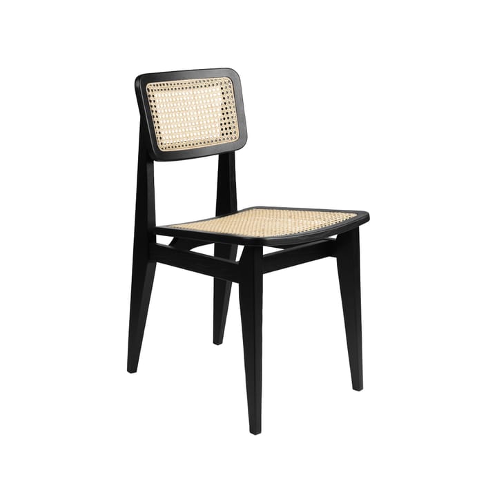 C-Chair krzesło - black stained oak, rotang - GUBI
