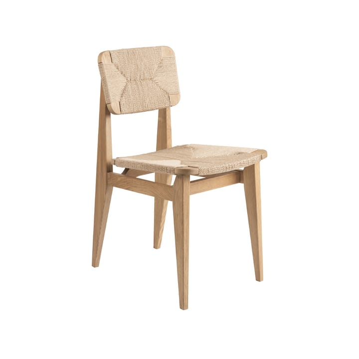 C-Chair krzesło - oak oiled, oparcie z naturalnej wikliny - GUBI