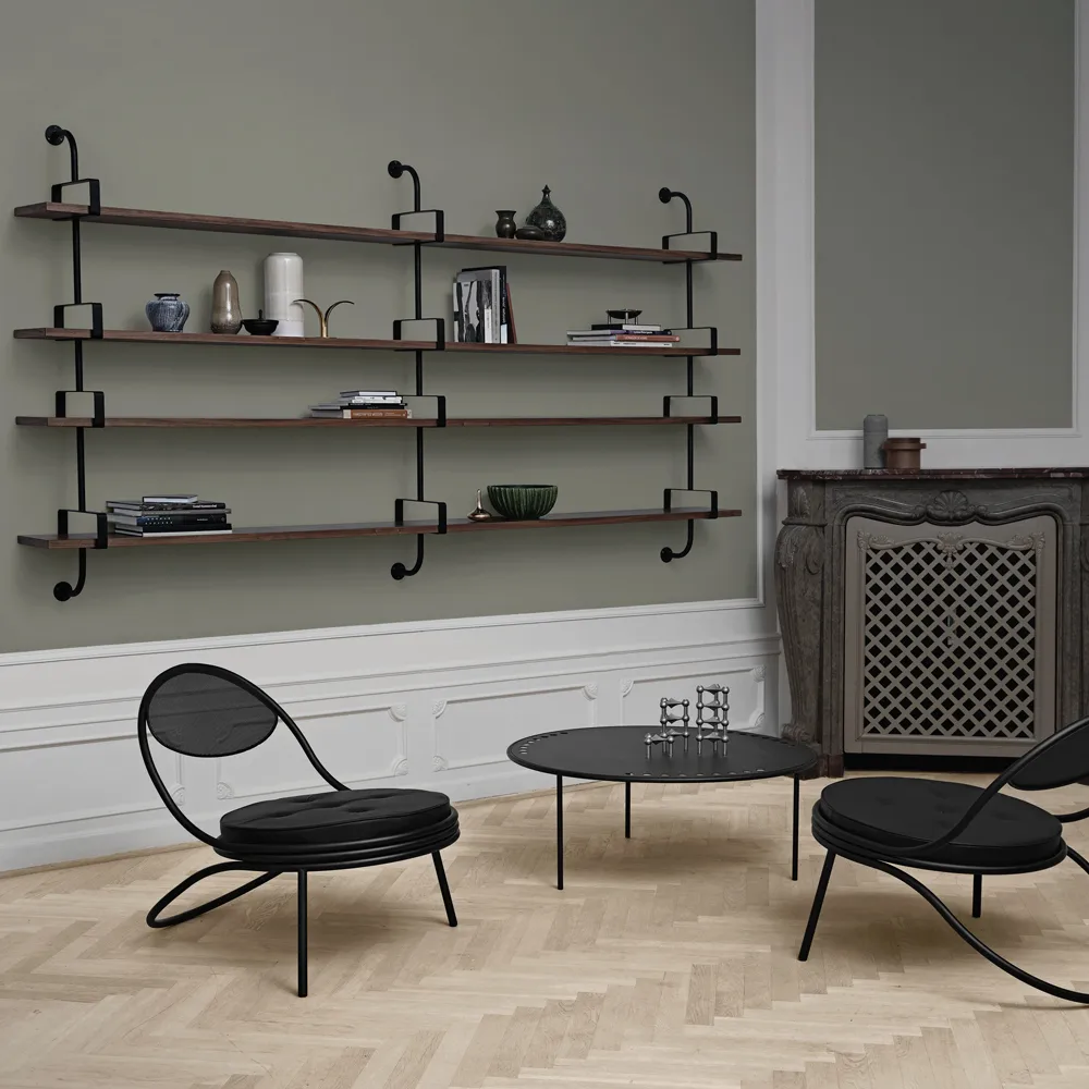 Demon półka ścienna 4 poziomy, walnut, 155 cm GUBI