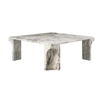 Doric stolik kawowy - Stormy Gray marmur, 80x80 cm - GUBI