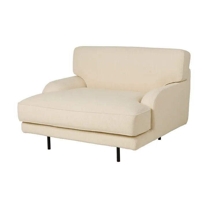 Fotel salonowy Flaneur - Bouclé 001-matowa czerń - GUBI