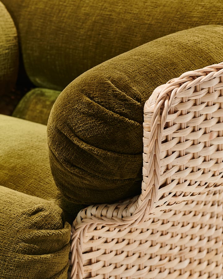 Fotel tapicerowany Basket, Mumble Glamour Group 40-rattan GUBI