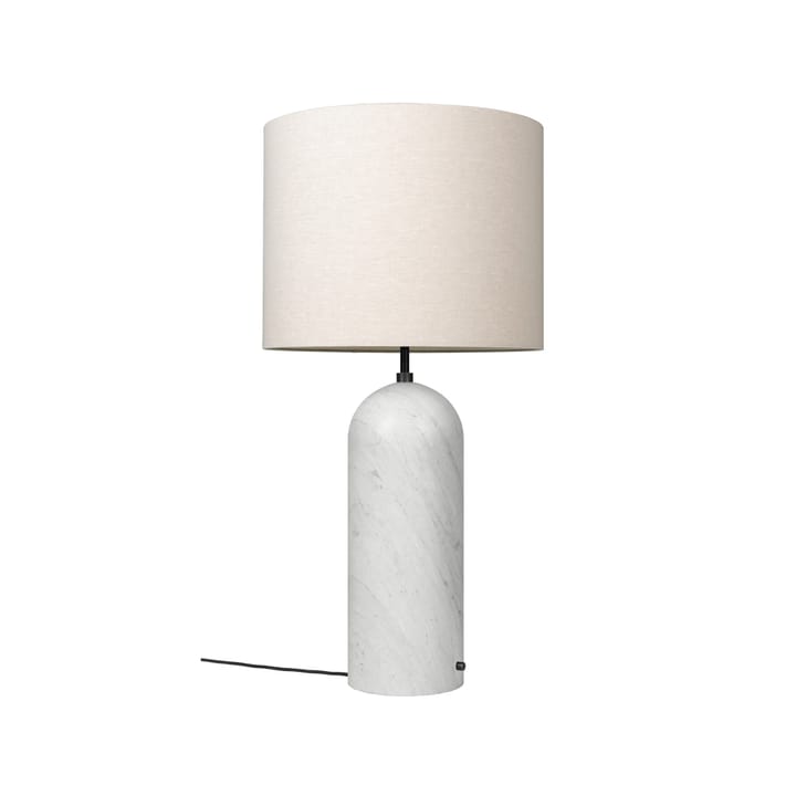 GraBiałyy XL lampa podłogowa - biały marmur/canvas, low - GUBI