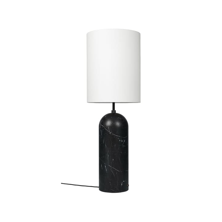 GraBiałyy XL lampa podłogowa - czarny marmur/biały, high - GUBI