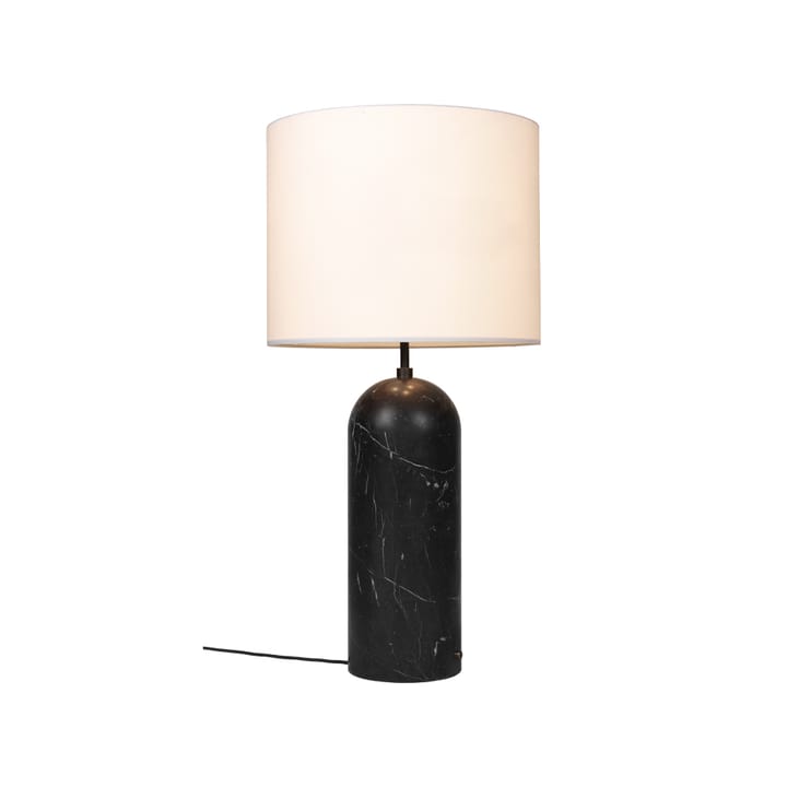GraBiałyy XL lampa podłogowa, czarny marmur/biały, low GUBI