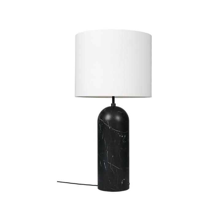 GraBiałyy XL lampa podłogowa - czarny marmur/biały, low - GUBI