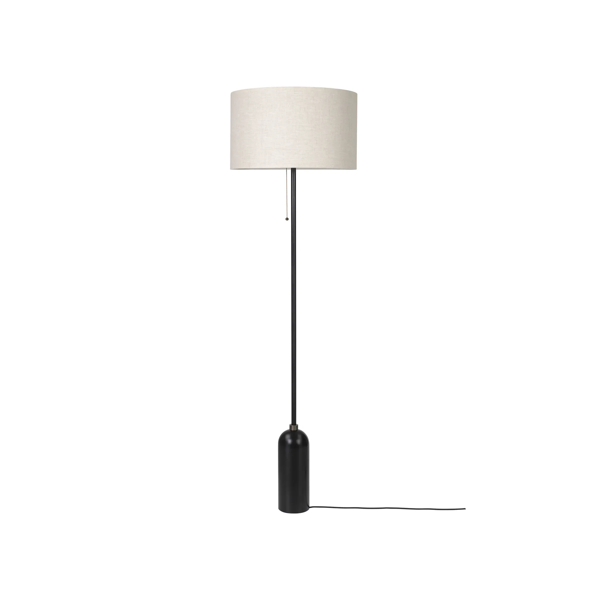 Gravity lampa podłogowa, czarny stal/canvas GUBI