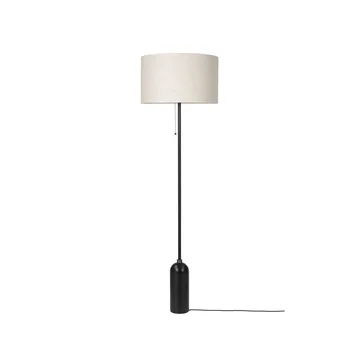 Gravity lampa podłogowa - czarny stal/canvas - GUBI