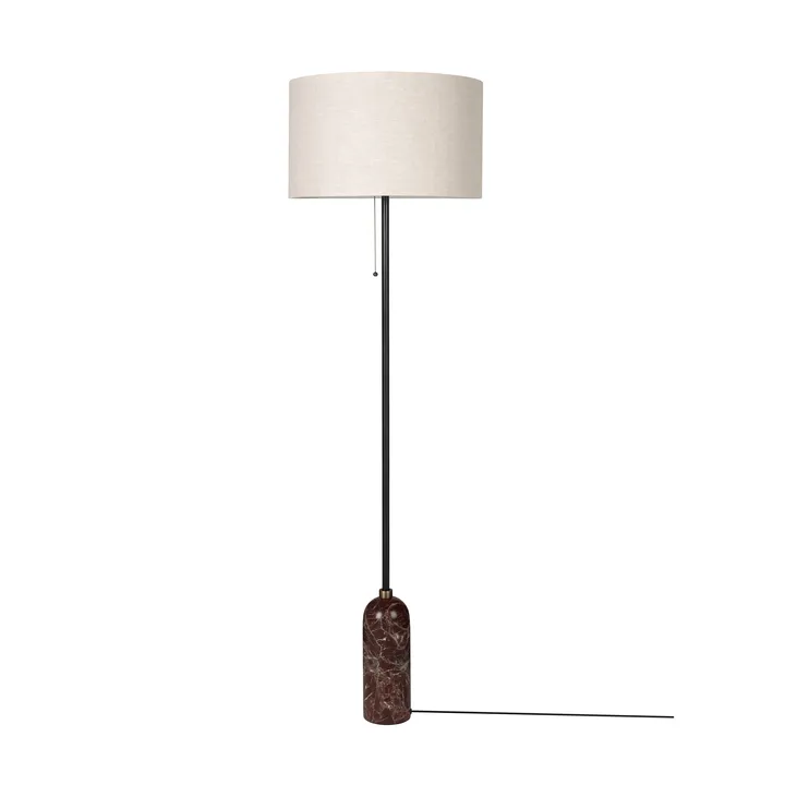 Gravity lampa podłogowa - Maroon marble-canvas - GUBI