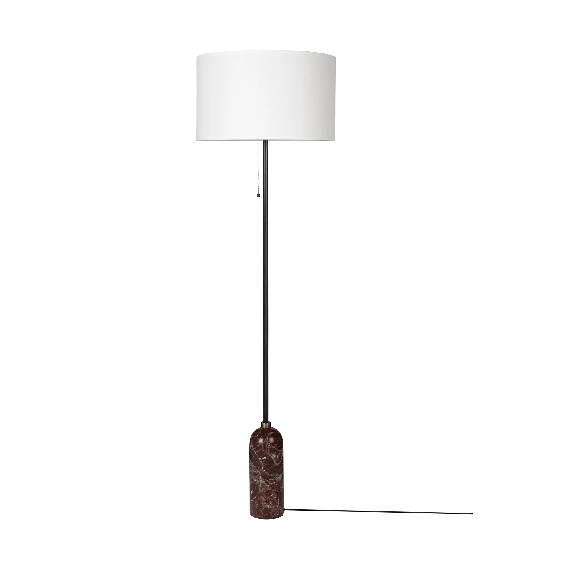 Gravity lampa podłogowa, Maroon marble-white GUBI