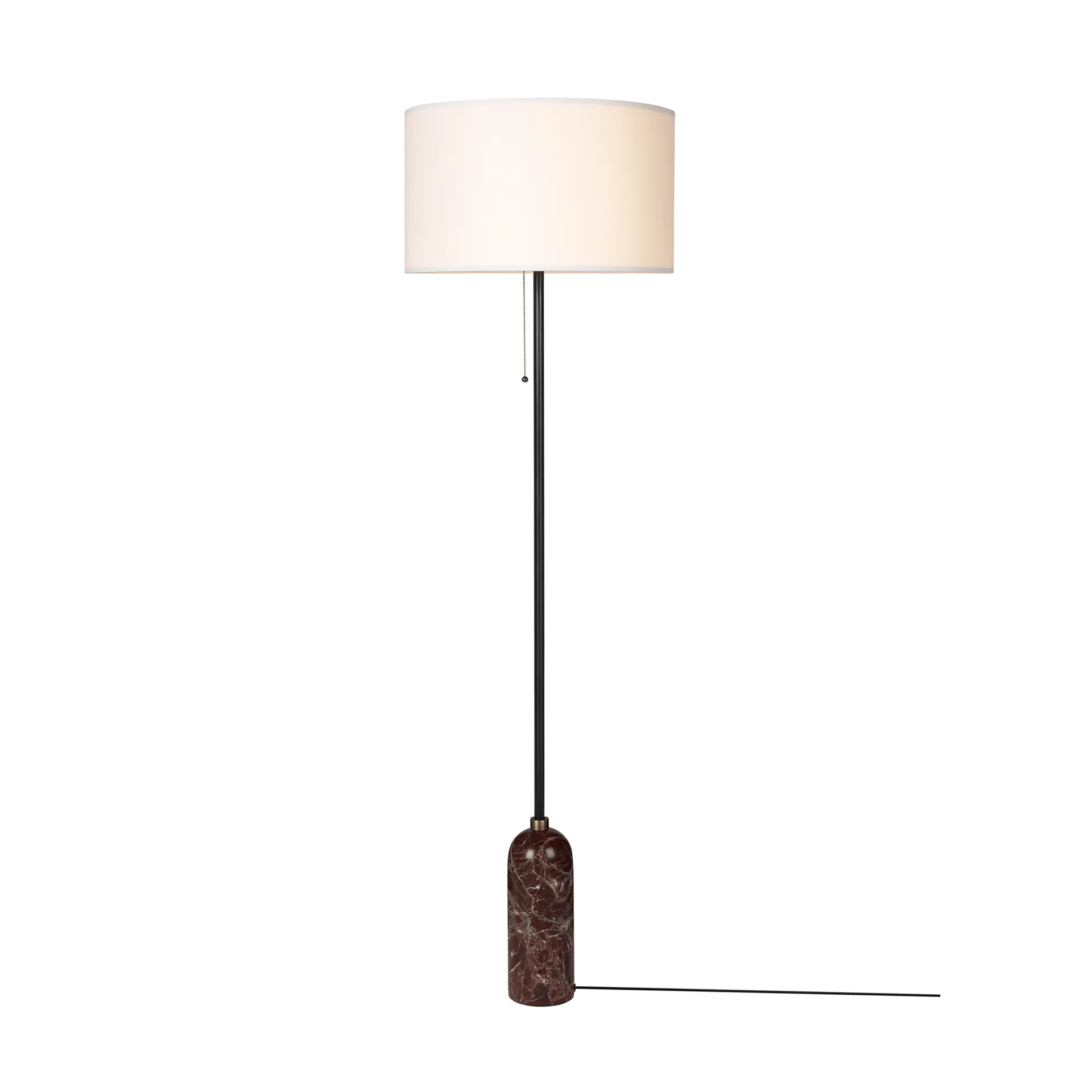 Gravity lampa podłogowa, Maroon marble-white GUBI
